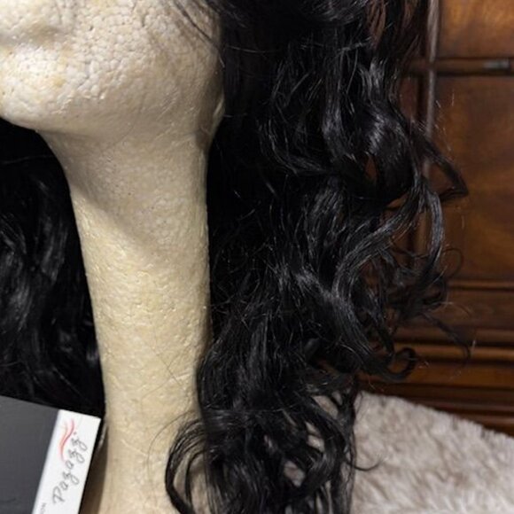 Pazazz PL-Judi Designer Collection 27" Lace Front Wavy Color 1B Synthetic Wig - Picture 4 of 16